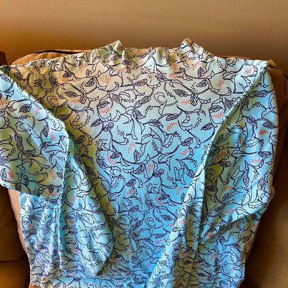 Lands' End Mock Neck Top Mint Green Size M - Picture 2 of 8